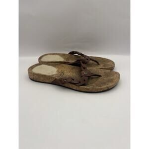 Ugg Maremma Brown Cork Flip Flops Women Size 7